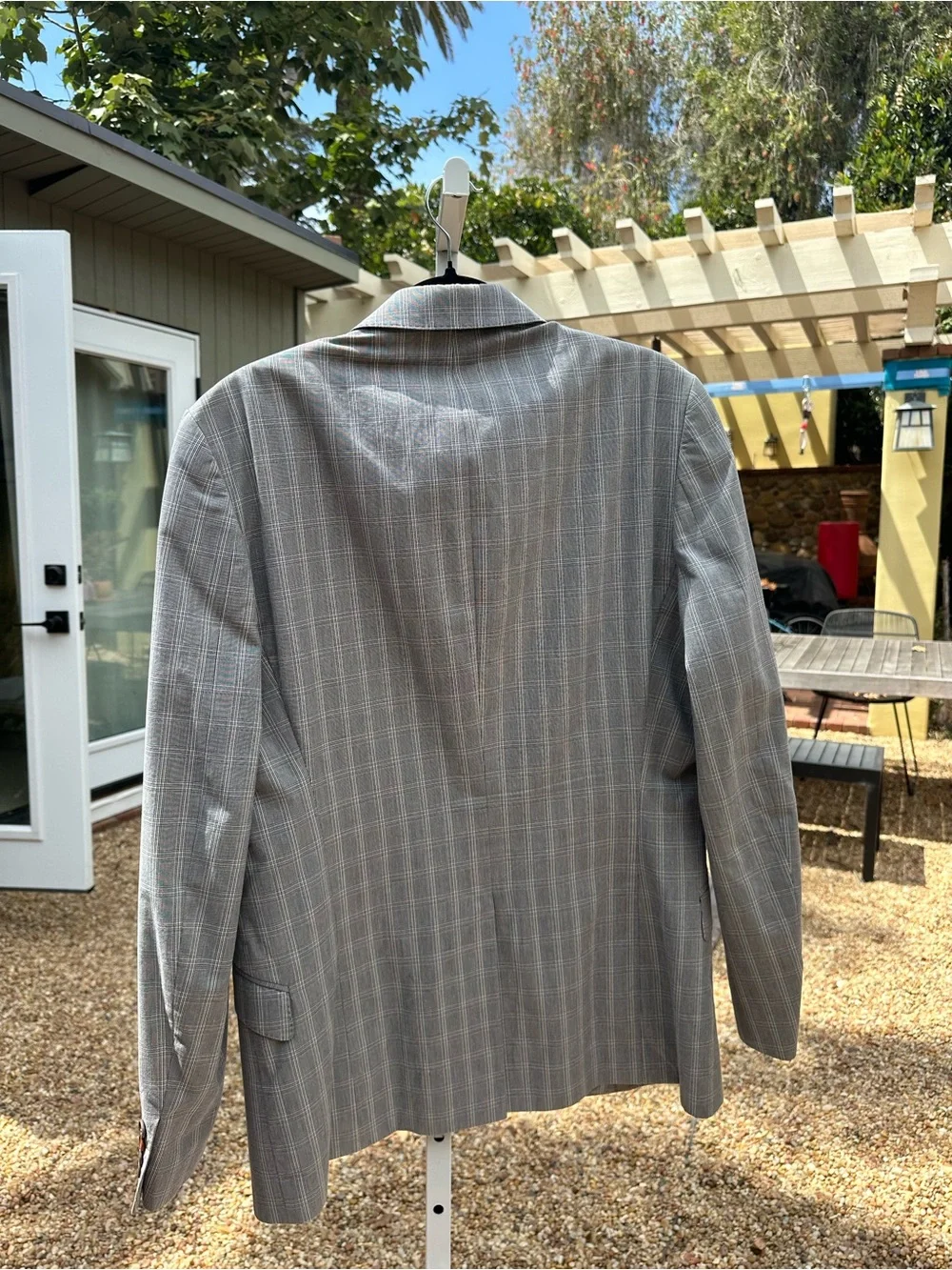 Paul Smith Light Gray Windowpane Sport Coat - Two-Button Blazer